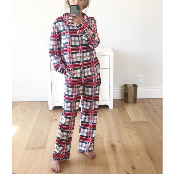 Plaid Christmas Pajamas PJS Set - Picture 2 of 8